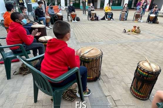 Taller de percusión africana en la Casa de la Juventud de Telde/Francisco Javier Santana.